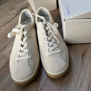 Rothy’s Lace Up sneaker in BISCUIT